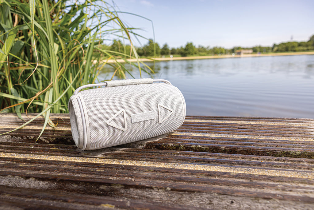 Altavoz Prims 16W Reciclado RCS con Subwoofer e IPX4 – Gadget Corporativo Sostenible para Empresas