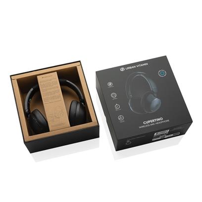 Auriculares Diadema Sostenible de ABS Reciclado con Certificado RCS para Personalizar con Bloqueo de Ruido ANC y Micro Urban Vitamin Cupertino