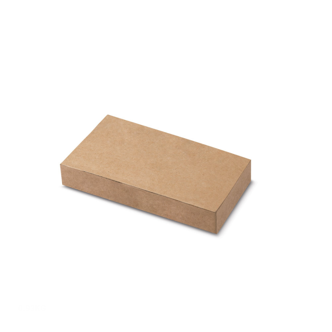 Bandeja de bambú natural en caja de regalo de papel kraft – Regalo corporativo sostenible c