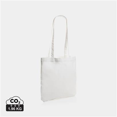Bolsa Tote Ecológica de Algodón Reciclado en Amplia Gama de Colores Impact con Trazador AWARE™ y Contribución a ONG para Personalizar Especial Comercio y Compras 330 grs