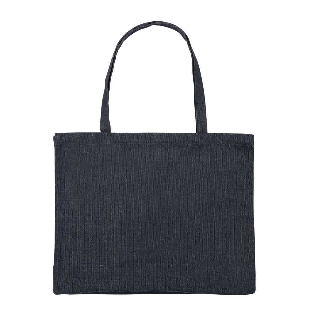 Bolsa Tote Ecológica de Tela Vaquera Reciclada para Personalizar con Trazador AWARE™ y Contribución a ONG - 320 g/m²