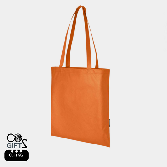 Bolsa Tote Sostenible de Poliéster Reciclado No Tejido 80 g/m2 con Certificado GRS para Personalizar con Cálculo de Huellad e CO2 Especial Congresos