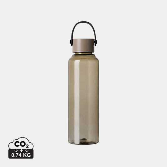 Botella Sostenible de PET Reciclado con Certificado RCS Sin BPA con Asa de PU y Acero Inoxidable Con Huella de CO2 Baltimore - 550ml