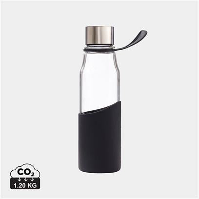 Botella Sostenible de Vidrio de Borosilicato con Funda de Silicona En Varios Colores Para Personalizar Lean-550ml