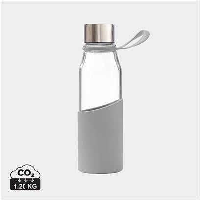 Botella Sostenible de Vidrio de Borosilicato con Funda de Silicona En Varios Colores Para Personalizar Lean-550ml