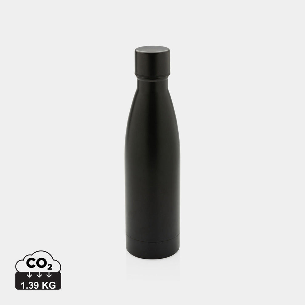 Botella térmica corporativa de acero inoxidable reciclado con certificación RCS y huella de CO₂ en CO2Gifts
