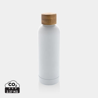 Botella Térmica Ecológica de Acero Inoxidable Reciclado de Doble Pared con Certificado RCS en Amplia Gama de Colores para Personalizar Wood - 500 ml