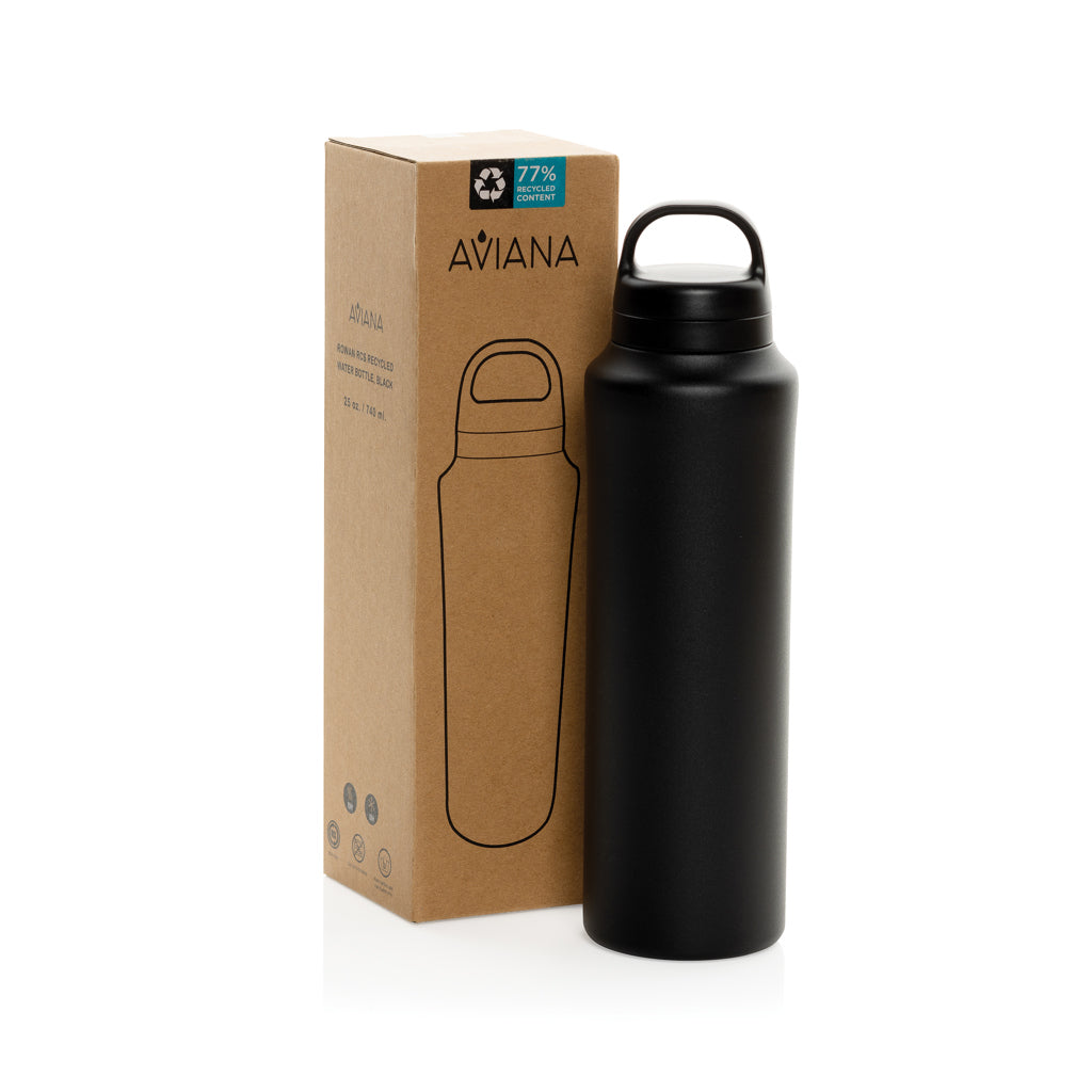 Botella Térmica Sostenible de Acero Inox. Reciclado Certificado RCS Resistente al Sudor para Personalizar Aviana™ Rowan - 740ml