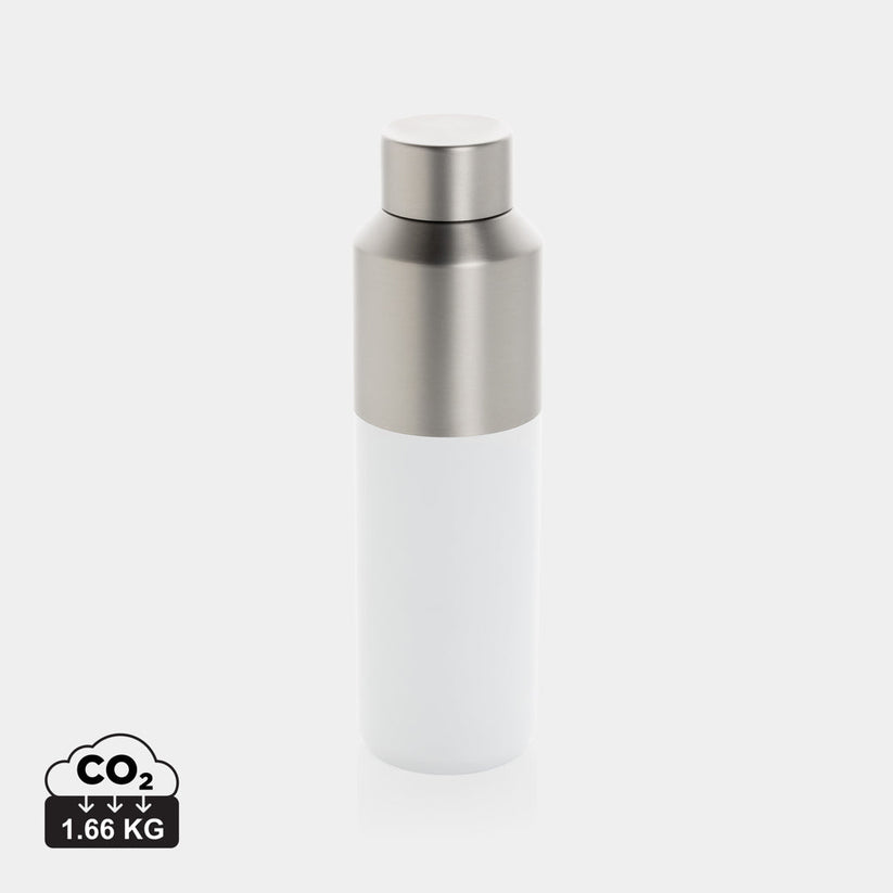 Botella Térmica Ecológica de Acero Inoxidable Reciclado de Doble Pared con Certificado RCS en Amplia Gama de Colores Bicolor para Personalizar Fluid - 600ml