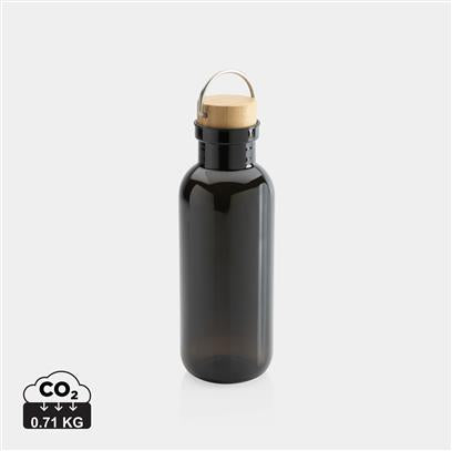 Botella de Agua Ecológica de PET Reciclado y Tapa de Bambú con Certificado RCS y FSC® para Personalizar  - 680ml