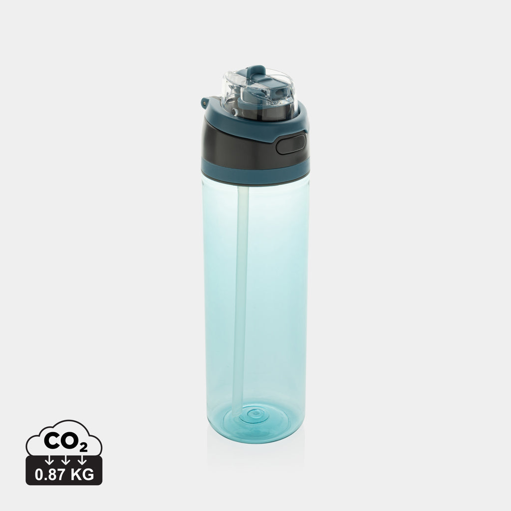 Botella de Agua Sostenible de PET Reciclado con Certificado RCS con Tapa Antigoteo con/sin Pajita para Personalizar Especial Deporte Omni Sip- 800ml