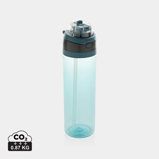 Botella de Agua Sostenible de PET Reciclado con Certificado RCS con Tapa Antigoteo con/sin Pajita para Personalizar Especial Deporte Omni Sip- 800ml