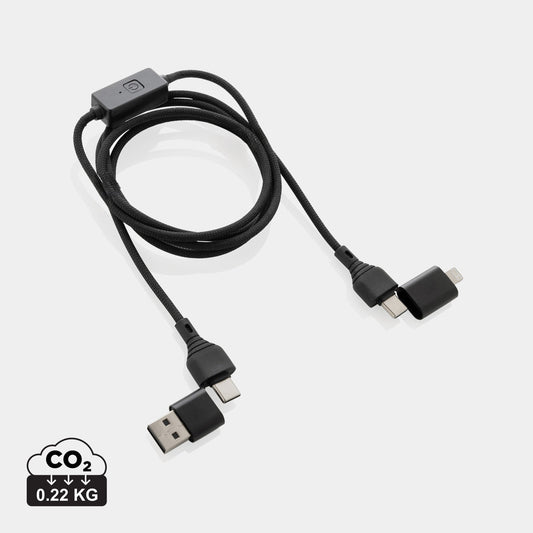 Cable de Carga y Datos 60W con Protección Contra Piratería Sostenible de TPE Reciclado con Certificado RCS para Personalizar Datalock