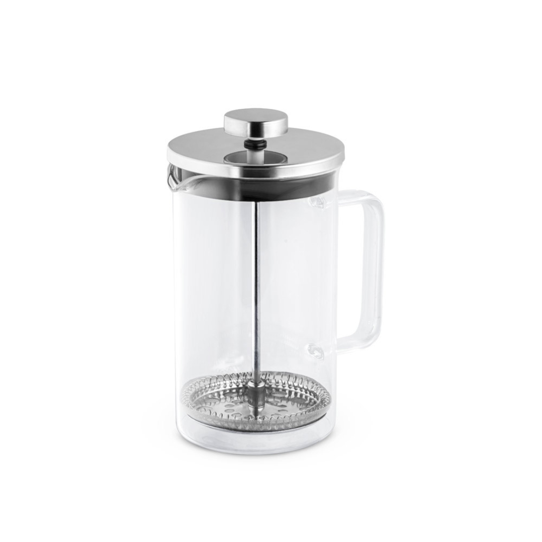 Cafetera Sostenible de Vidrio de Borosilicato y Acero Inox Personalizable Especial Regalo Corporativo Jenson - 600ml