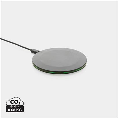Cargador Inalámbrico Ecológico de Plástico Reciclado con Certificado RCS de Carga Rápida 15 W para Personalizar