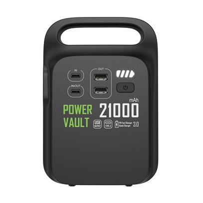 Central Eléctrica Portátil Sostenible de ABS Reciclado con Certificado RCS para Personalizar Con Linterna Incluida Especial Tiempo Libre Power Vault - 2100 mAh