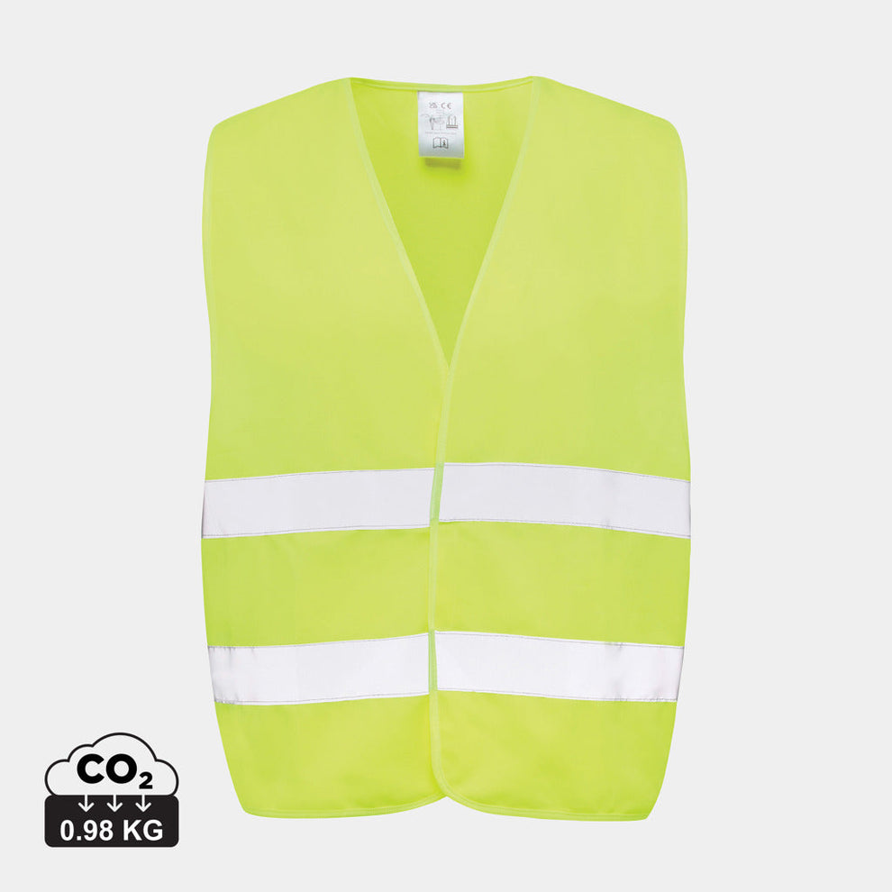 Chaleco reflectante reciclado para seguridad laboral, logística y trabajo exterior