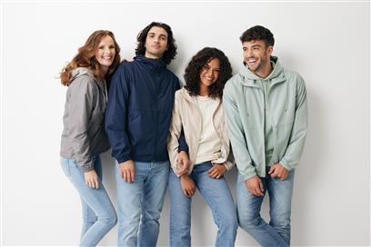 Chaqueta Ligera Repelente al Agua Unisex Ecológica de Poliéster Reciclado Posconsumo con Trazador AWARE™, Tecnología Blockchain, Certificado  OEKO-TEX® y Contribución a ONG para Personalizar Iqoniq Logan- 70 g/m²