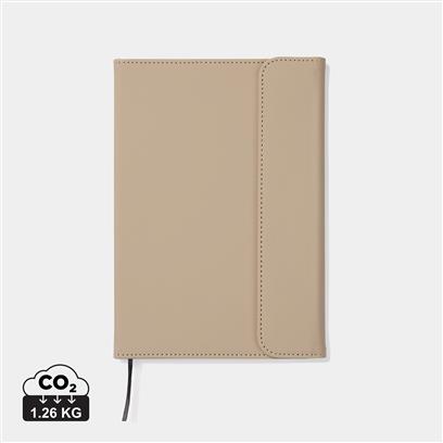 Cuaderno Ecológico de PU Reciclado y Papel Reciclado con Certificado GRS para Personalizar Con Cierre Magnético y Portalápices Baltimore -A5