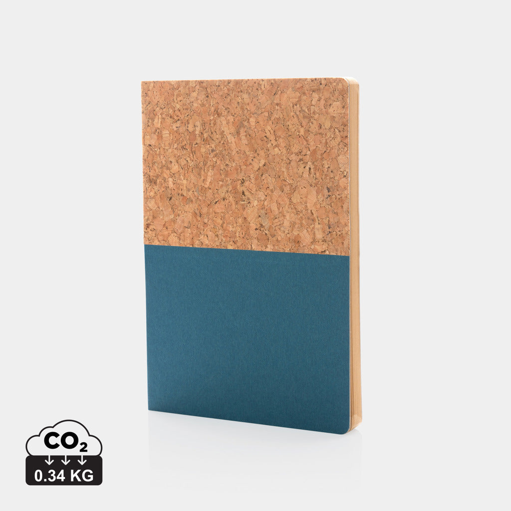 Cuaderno A5 Tapa Corcho Natural Papel Kraft Reciclado Personalizable Formación Oficina