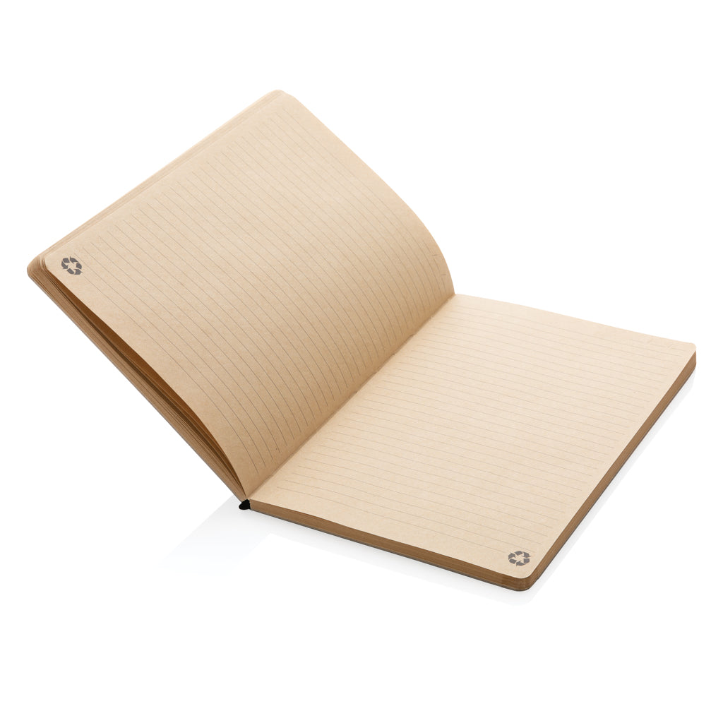 Cuaderno A5 Tapa Corcho Natural Papel Kraft Reciclado Personalizable Formación Oficina