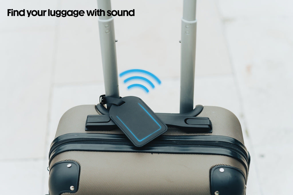 Etiqueta Identificador de Viaje Sostenible de Poliéster Reciclado con Tecnología de Localización "FindMy" para Personalizar Globetrack