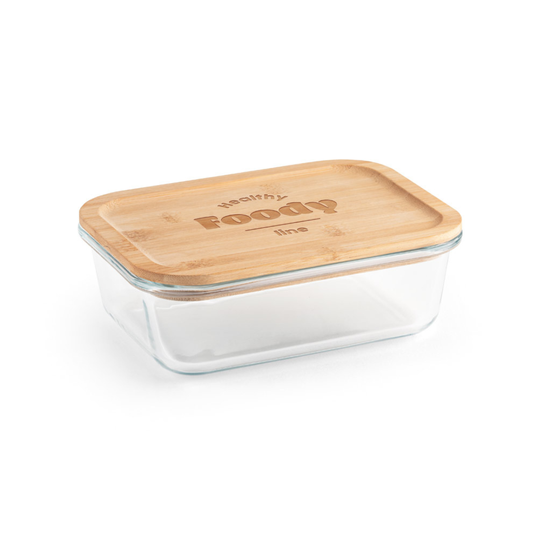 Fiambrera ecológica presentada en caja de papel kraft reciclable regalo corporativo sostenible