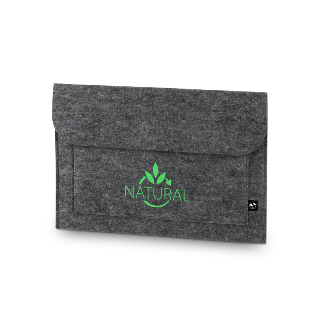 Funda Sostenible de Ordenador Portátil 14" de Fieltro rPET para Personalizar con Distintivo ECO Felpy Sleeve