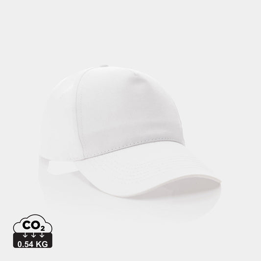Gorra Ecológica Impact de Algodón Reciclado 190 gr/ m2 para Personalizar Ajustador Velcro con Trazador AWARE™ 5 Paneles