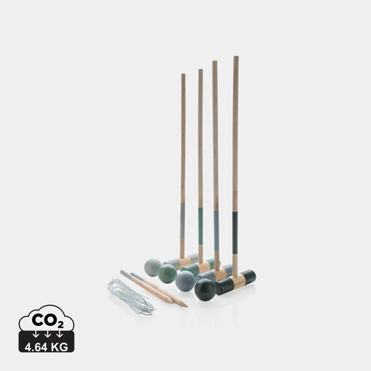Juego de Croquet Sostenible de Madera 4 Jugadores para Personalizar Especial Tiempo Libre
