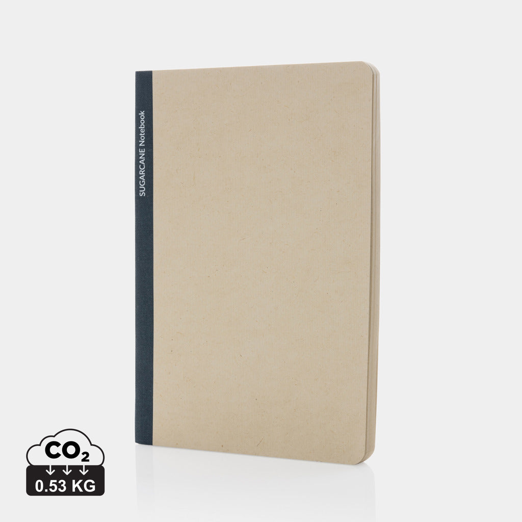 Libreta Sostenible con Tapa Blanda y Páginas de Papel de Caña de Azucar en Varios Colores con Distintivo ECO para Personalizar Stylo A5