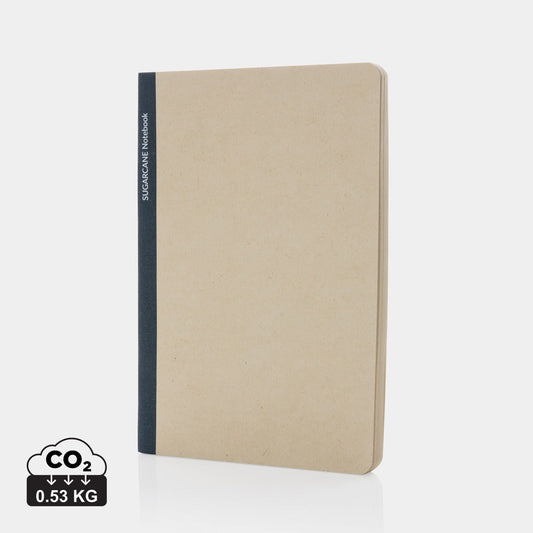 Libreta Sostenible con Tapa Blanda y Páginas de Papel de Caña de Azucar en Varios Colores con Distintivo ECO para Personalizar Stylo A5