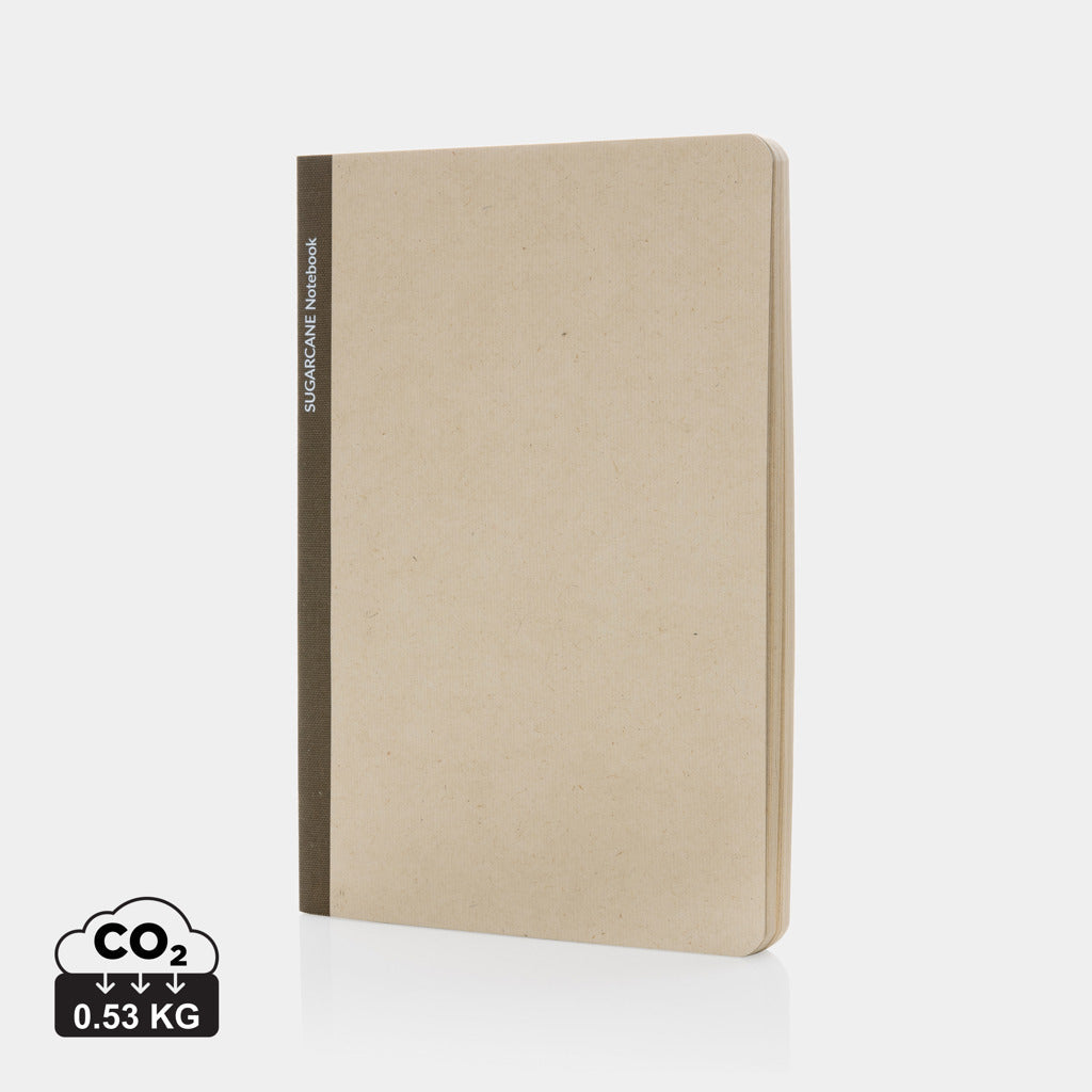 Libreta Sostenible con Tapa Blanda y Páginas de Papel de Caña de Azucar en Varios Colores con Distintivo ECO para Personalizar Stylo A5