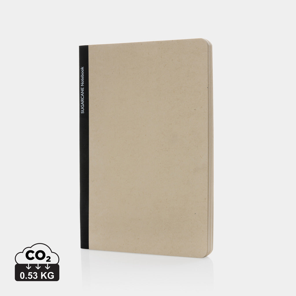 Libreta Sostenible con Tapa Blanda y Páginas de Papel de Caña de Azucar en Varios Colores con Distintivo ECO para Personalizar Stylo A5