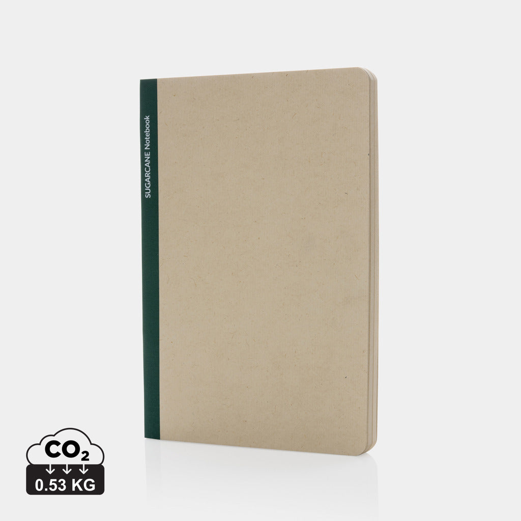 Libreta Sostenible con Tapa Blanda y Páginas de Papel de Caña de Azucar en Varios Colores con Distintivo ECO para Personalizar Stylo A5