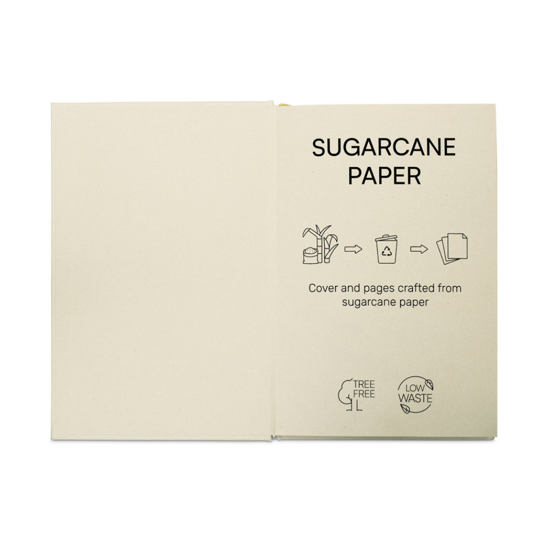 Libreta A5 ecológica de caña de azúcar – Regalo corporativo sostenible
