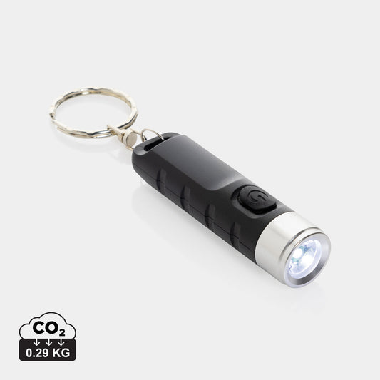Linterna Llavero Recargable Sostenible de Plástico Reciclado con Certificado RCS Personalizable Especial Regalos Promocionales de Seguridad Globix