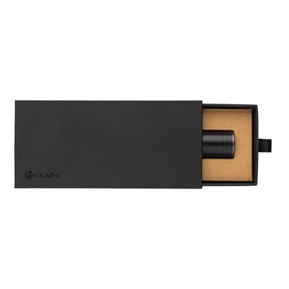 Linterna Recargable USB Sostenible de Aluminio Reciclado con Certificado RCS con 5 Modos de Luz y 100m de Alcance para Personalizar Gear X - 3W