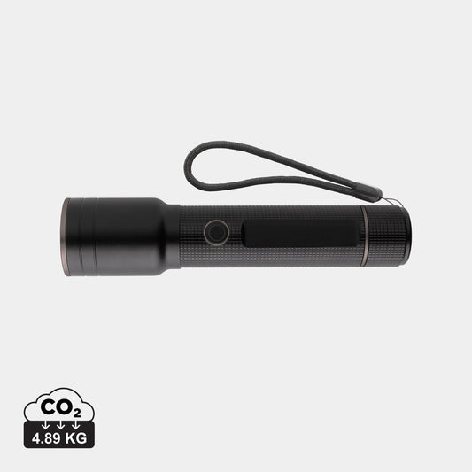 Linterna Recargable y PowerBank USB Sostenible de Aluminio Reciclado con Certificado RCS con 5 Modos de Luz y 800m de Alcance para Personalizar Gear X - 10W