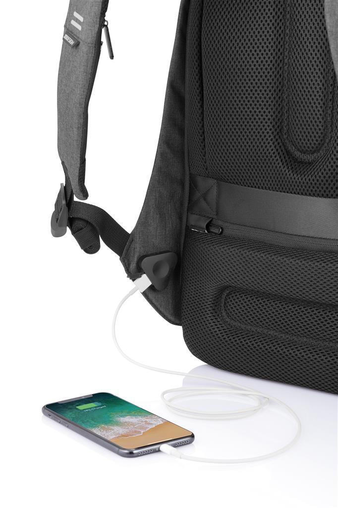 Mochila Antirrobo con Panel  Solar para Personalizar con Bolsillos Protección RFID y Trazador  AWARE ™ Bobby Tech