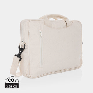 Maletín para Ordenador Ecológico de Algodón Reciclado 340 g/m² con Trazador AWARE™ y Contribución a ONG en Amplia Gama de Colores para Personalizar Laluka 15,4"