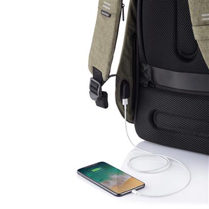 Mochila Antirrobo Ecológica de rPET Reciclado con Trazador AWARE ™ y Bolsillos para PC y Tablet Bobby Hero Small