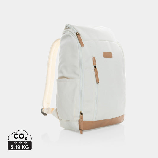 Mochila Ecológica de Algodón Reciclado y Poliester rPET para Personalizar con Compartimento para Portátil de 15" Impact AWARE ™ con Contribución a ONG Waterorg en Varios Colores