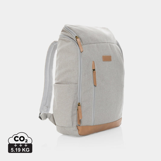 Mochila Ecológica de Algodón Reciclado y Poliester rPET para Personalizar con Compartimento para Portátil de 15" Impact AWARE ™ con Contribución a ONG Waterorg en Varios Colores