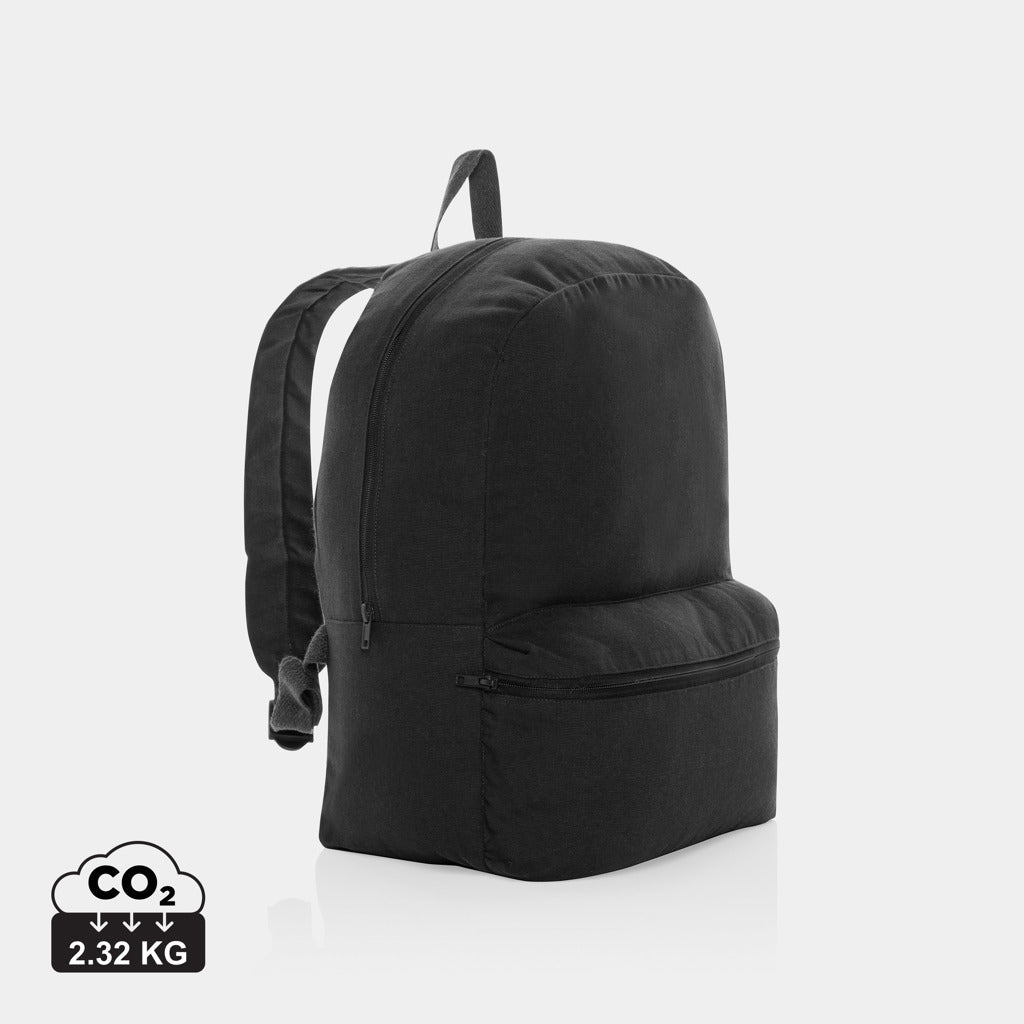Mochila Escolar Ecológica de Lona Reciclada 285 g/m² sin Teñir para Personalizar con Doble Bolsillo de Cremallera y Trazador AWARE™ Especial Formación
