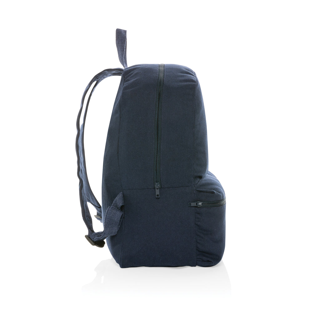 Mochila Escolar Ecológica de Lona Reciclada 285 g/m² sin Teñir para Personalizar con Doble Bolsillo de Cremallera y Trazador AWARE™ Especial Formación