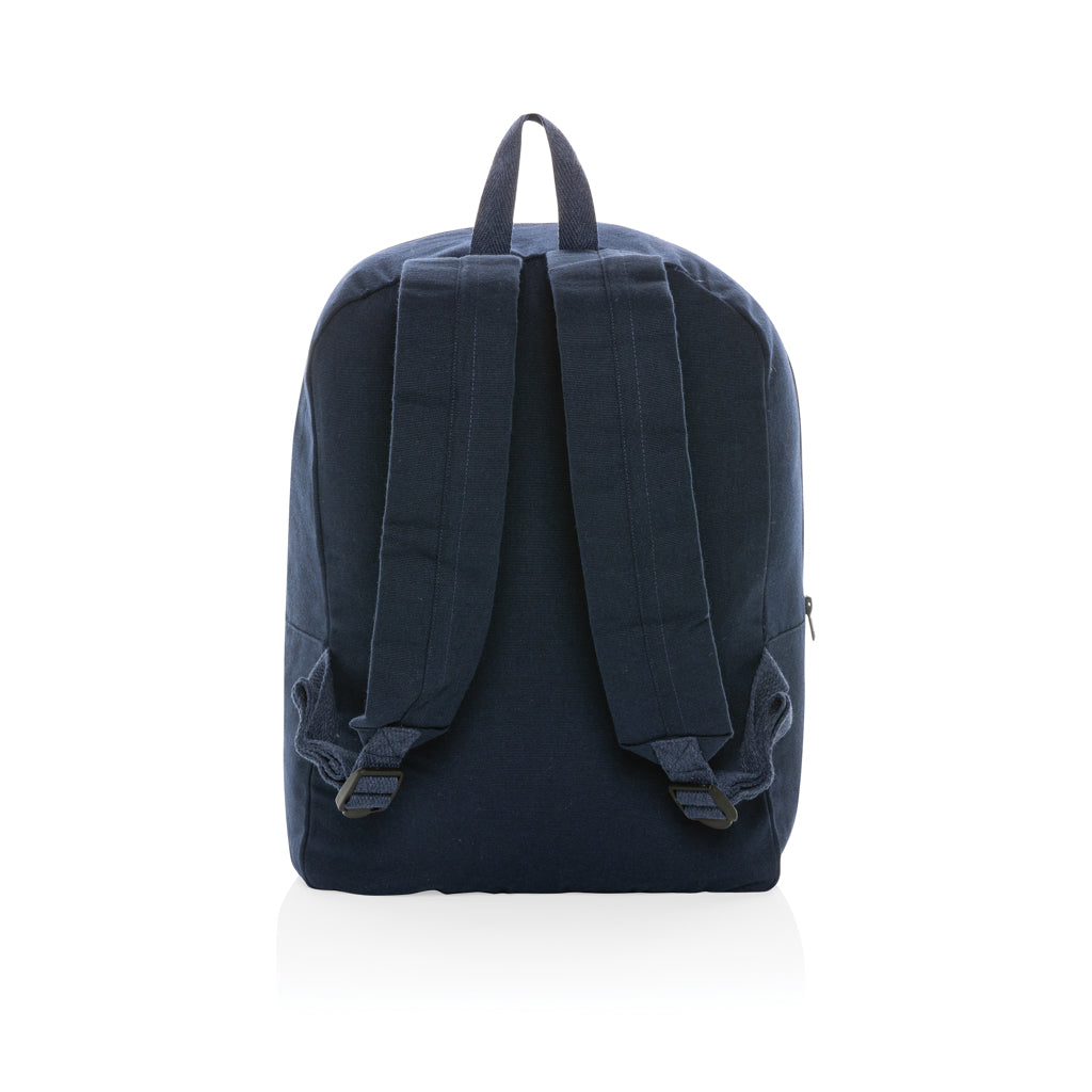 Mochila Escolar Ecológica de Lona Reciclada 285 g/m² sin Teñir para Personalizar con Doble Bolsillo de Cremallera y Trazador AWARE™ Especial Formación