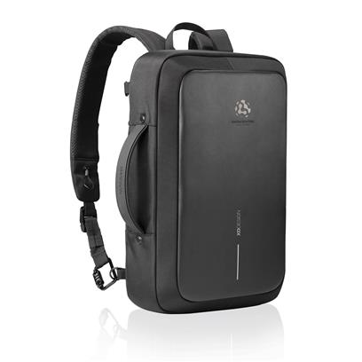 Mochila Maletín Antirrobo Ecológica de rPET Reciclado con Trazador AWARE ™ y Bolsillo con Protección RFID para PC y Tablet para Personalizar Bobby Bizz 2.0