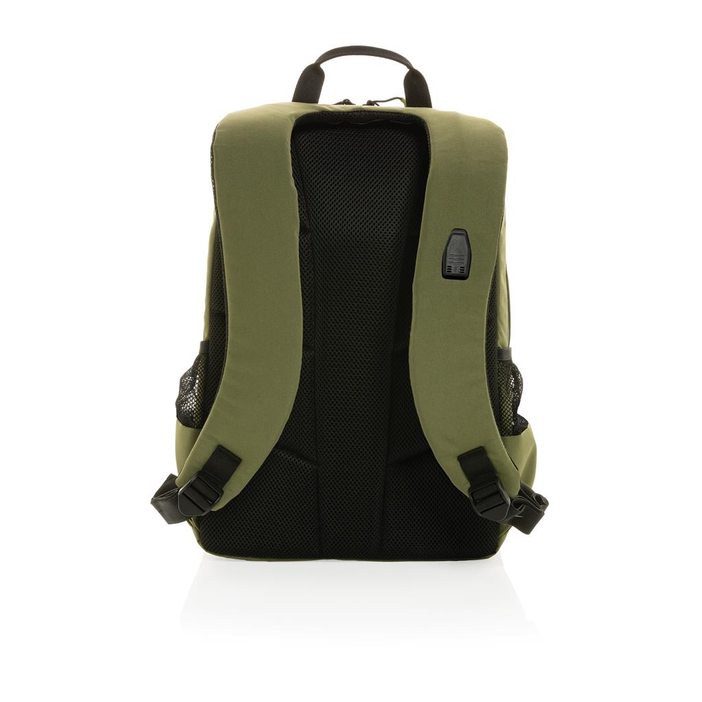 Mochila Moderna Ecológica de rPET Reciclado para Personalizar con Funda para Portátil 15,6" Impact AWARE ™ y Seguridad RFID