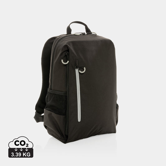 Mochila Moderna para Portátil Sostenible de rPET Reciclado para Personalizar con Funda para Portátil 15,6" Impact AWARE ™ y Seguridad RFID Lima
